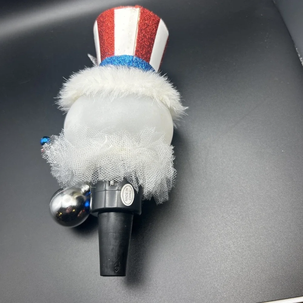 Patriotic Light Up Wine Cork 4th Of July USA 250 Top‎ Hat Uncle Sam